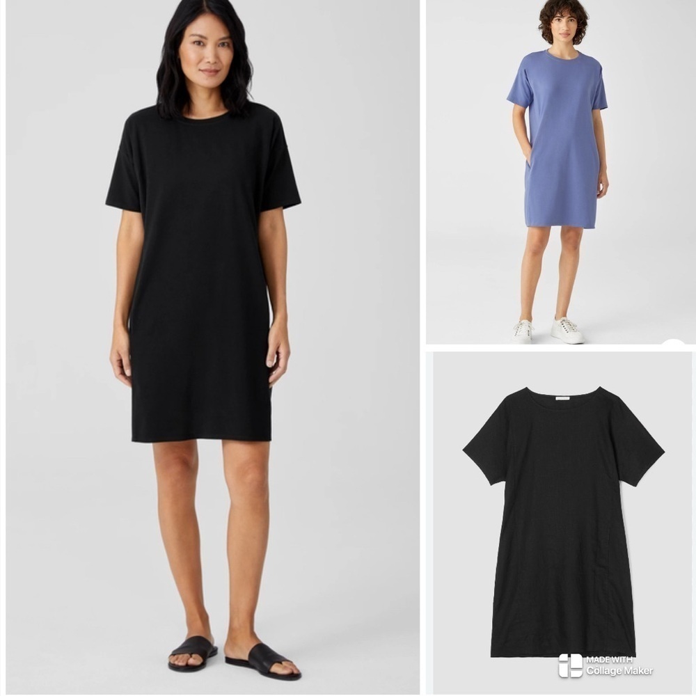 Eileen Fisher organic cotton stretch T-Shirt Dresses MP